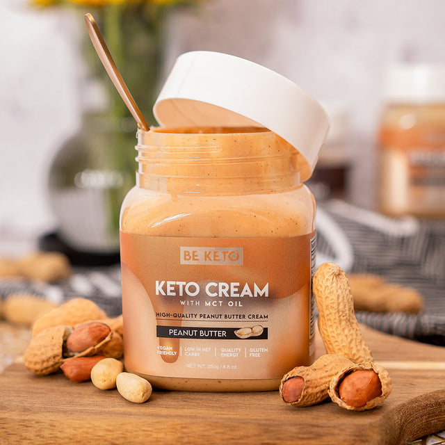 Keto Vegane Erdnuss Creme mit MCT-Öl