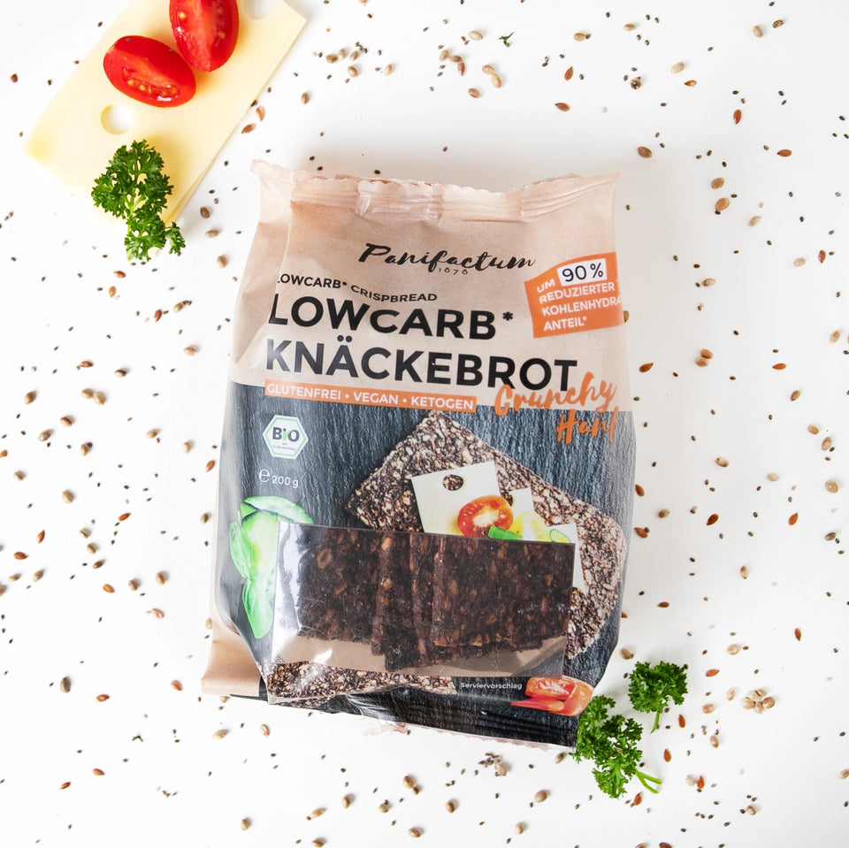 Lower-Carb* Knäckebrot "Crunchy Hanf" | Bio