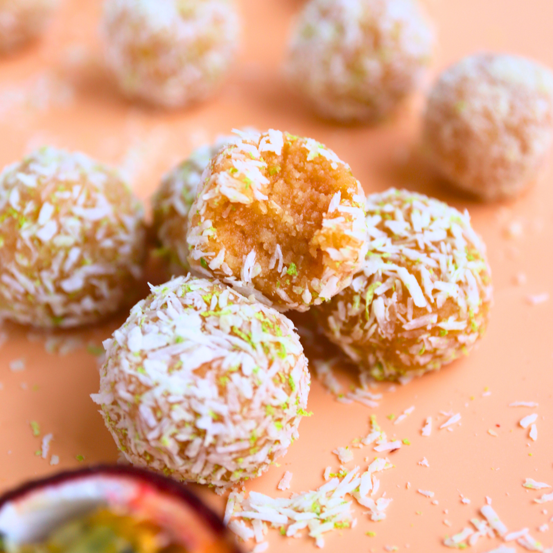 Fudgy Low-Carb Zitronen-Maracuja-Bällchen