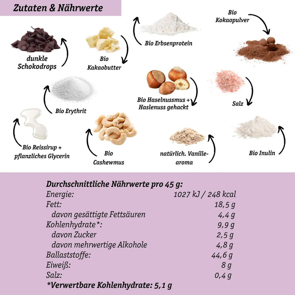 NomNoms Protein Bites | Crunchy Hazelnut | Bio