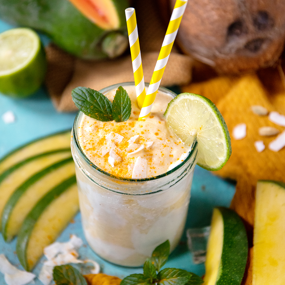 Mango-Papaya-Lassi ohne Zucker