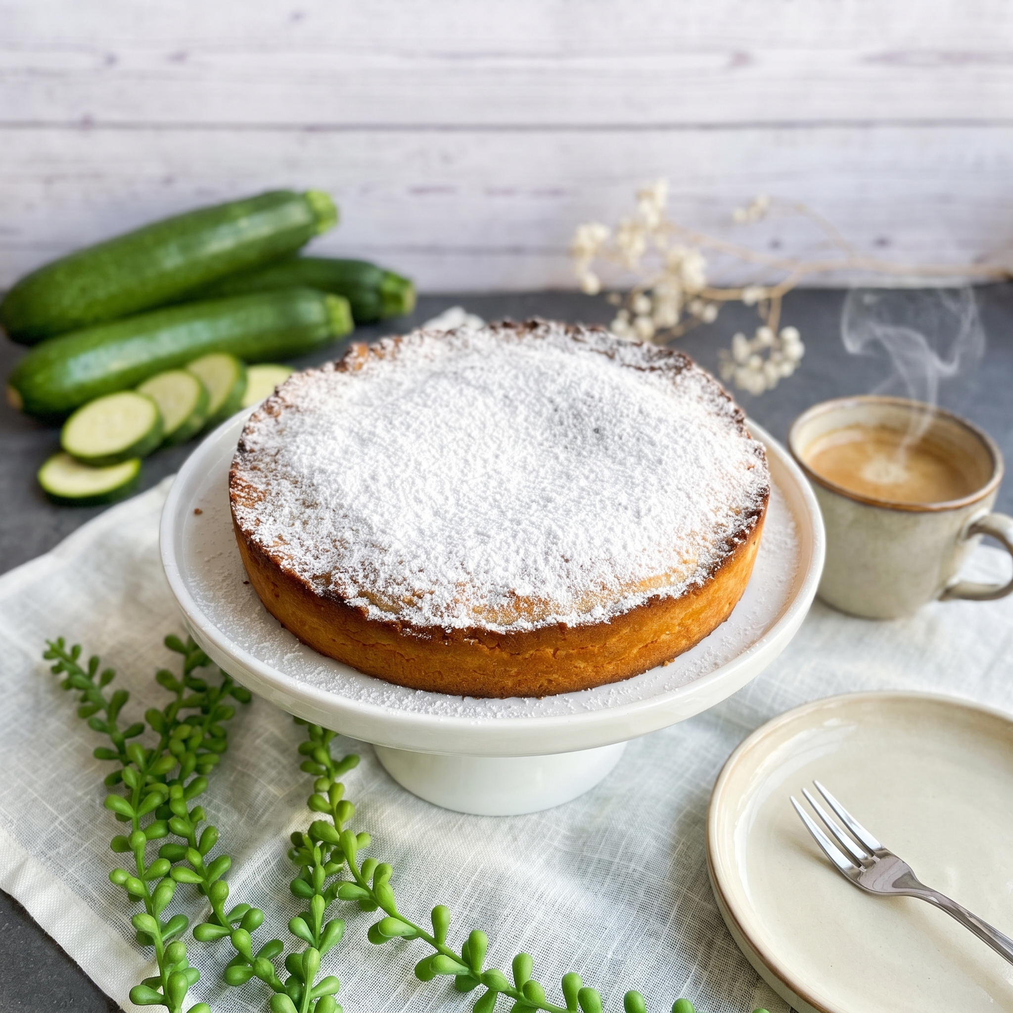 Keto Zucchini-Apfel-Zimt Pie