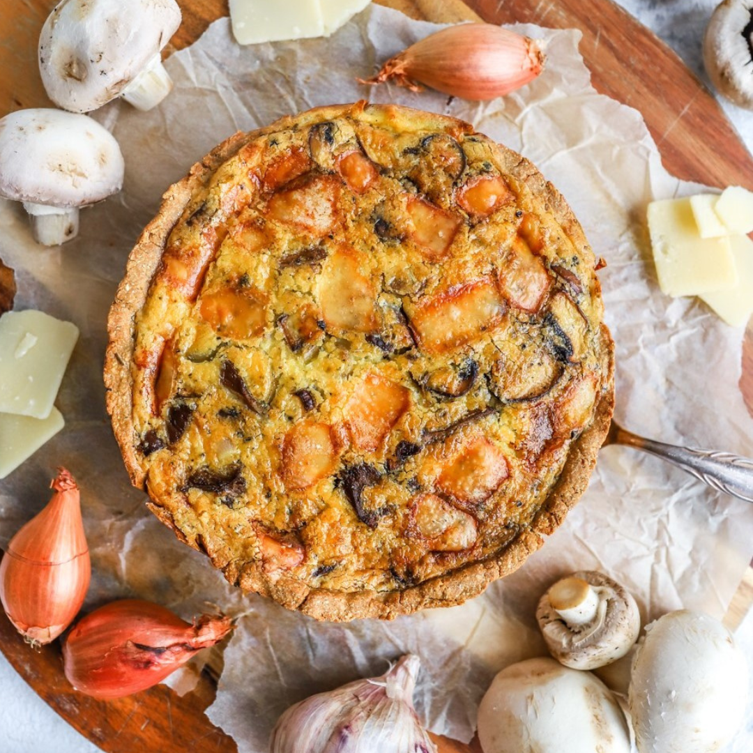 Low-Carb Mushroom & Cheese Pie