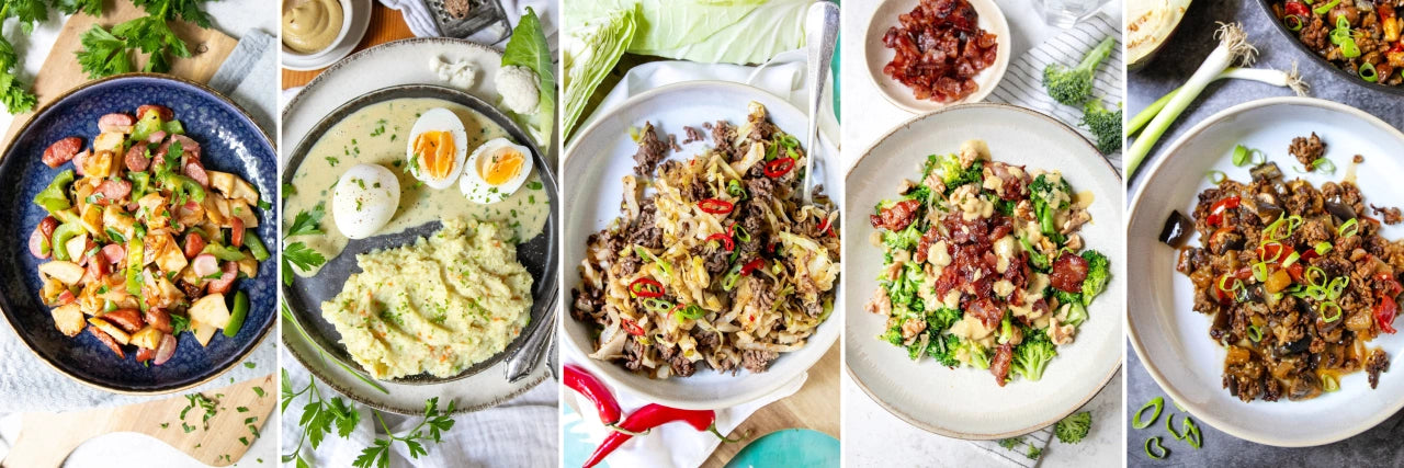 Auswahl einfacher und leckerer Keto-Rezepte