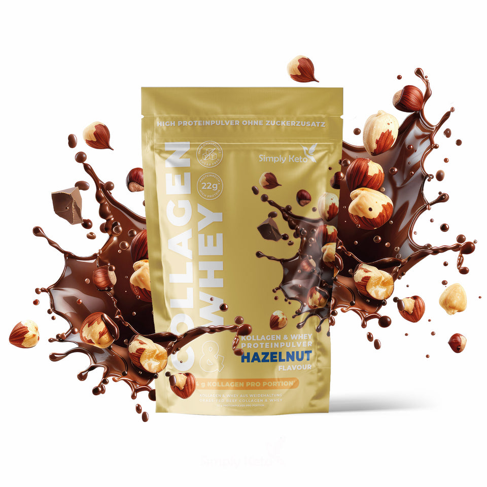 Kollagen & Whey Proteinpulver | Haselnuss Shake