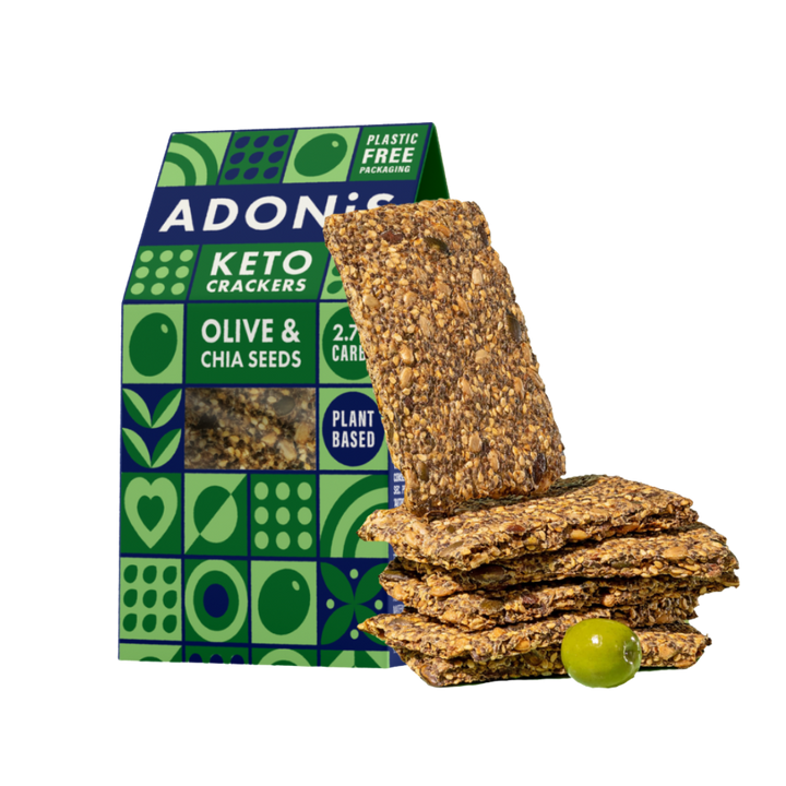 Keto Cracker | Oliven & Chia Samen