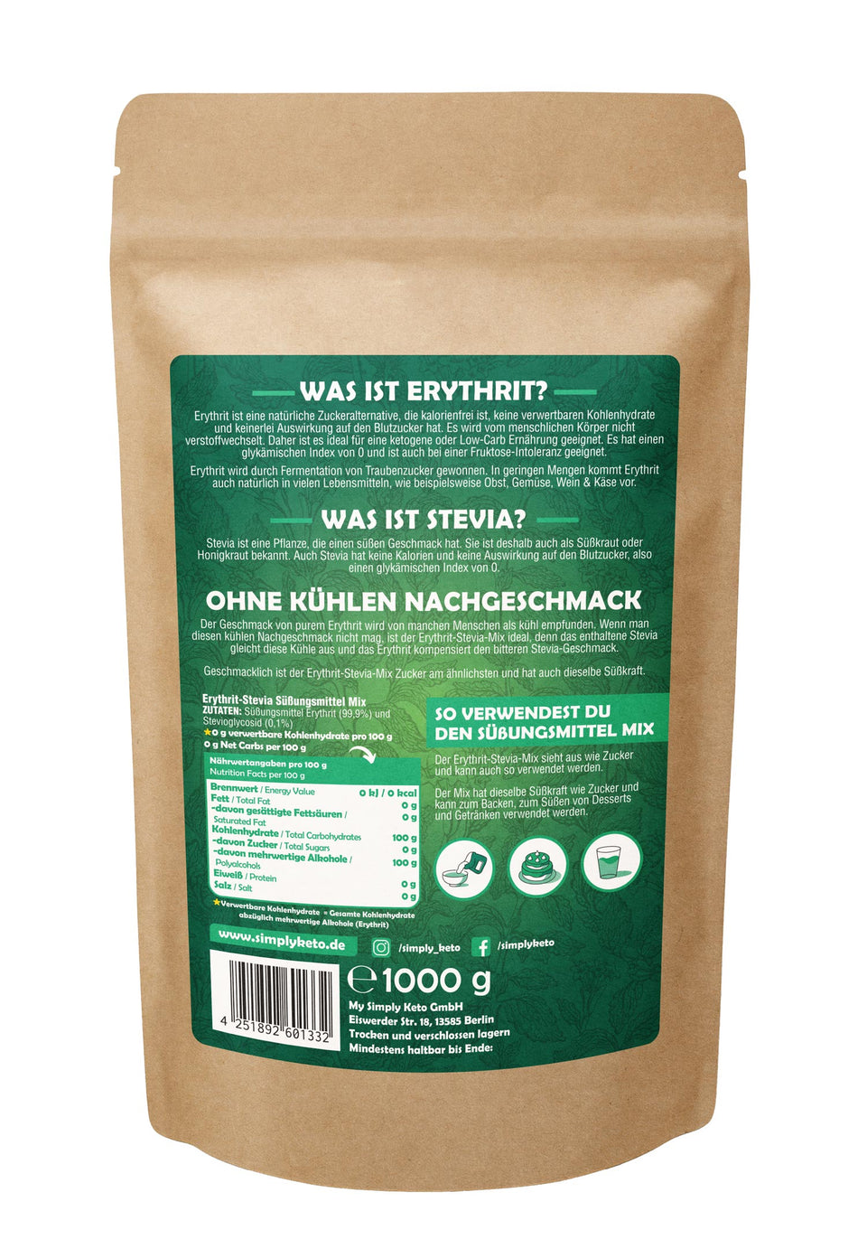 Erythrit-Stevia-Mix 400 g