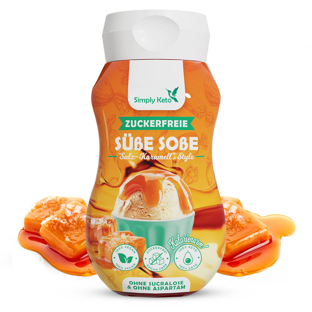 Zuckerfreie Salz Karamell Soße 350 ml