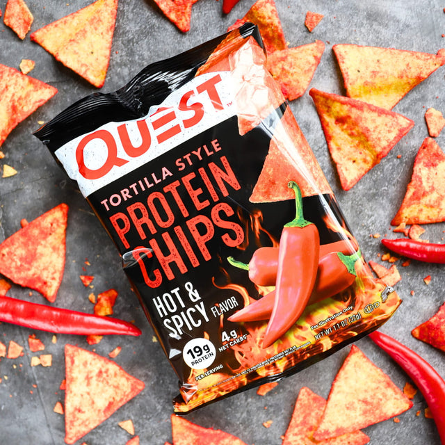 Hot & Spicy Protein Chips Tortilla Style  | 8er Maxipack