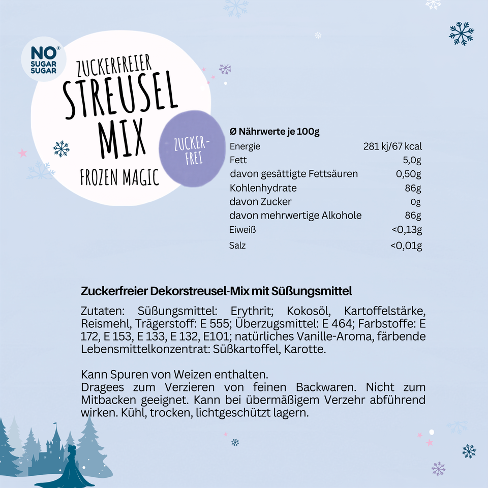 Zuckerfreier Streuselmix Frozen Magic 90 g