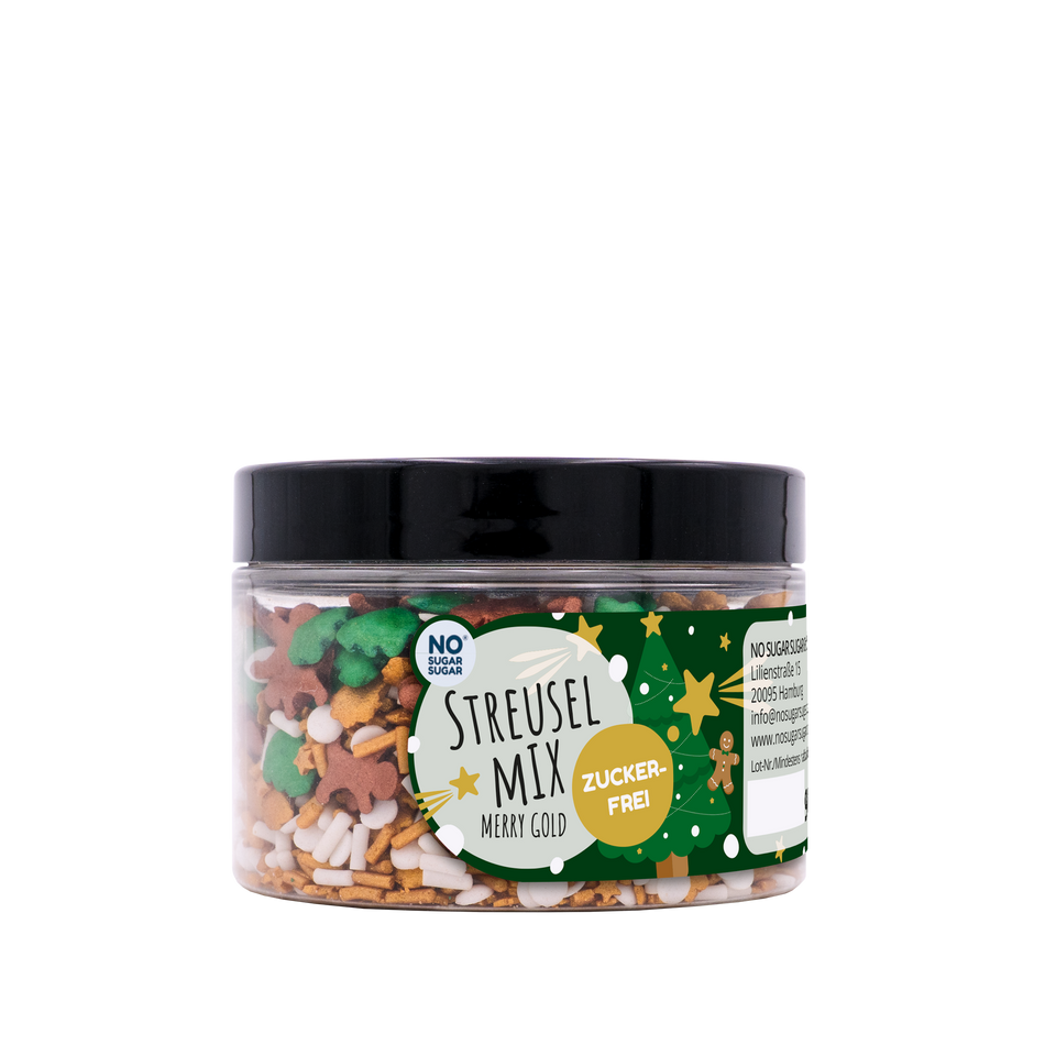 Zuckerfreier Streuselmix Merry Gold 90 g