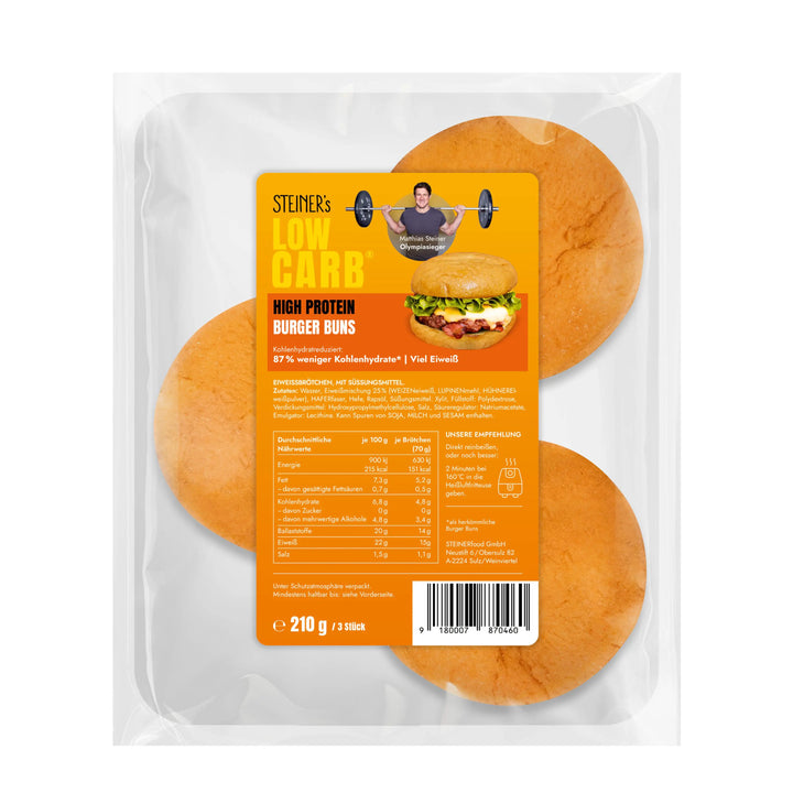 Lower-Carb* High Protein Burger Buns
