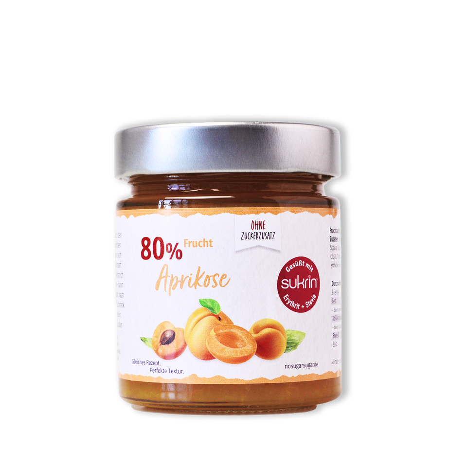 Aprikosen Fruchtaufstrich mit Erythrit & Stevia 225 g