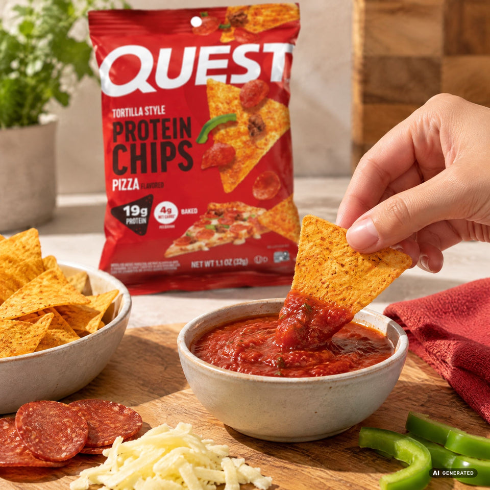 Pizza Protein Chips Tortilla Style  | 8er Maxipack