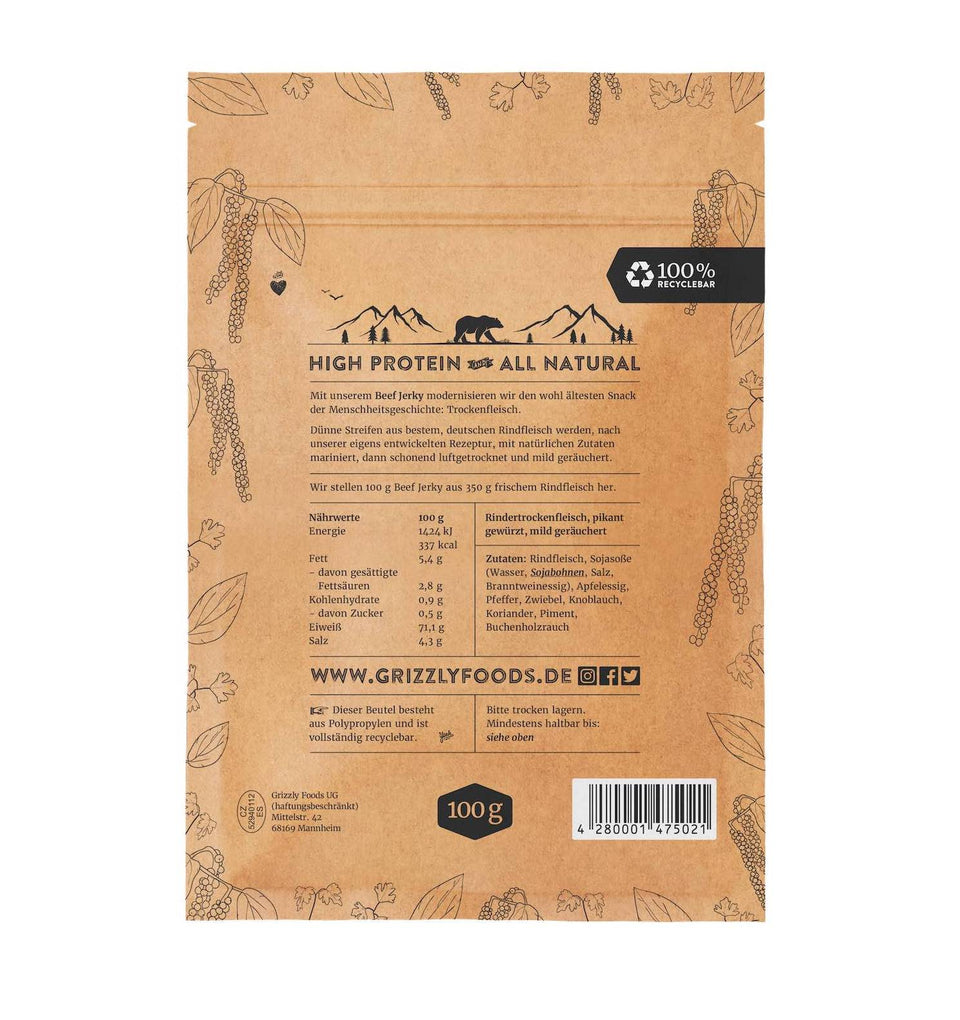 Beef Jerky Cracked Pepper | 50g