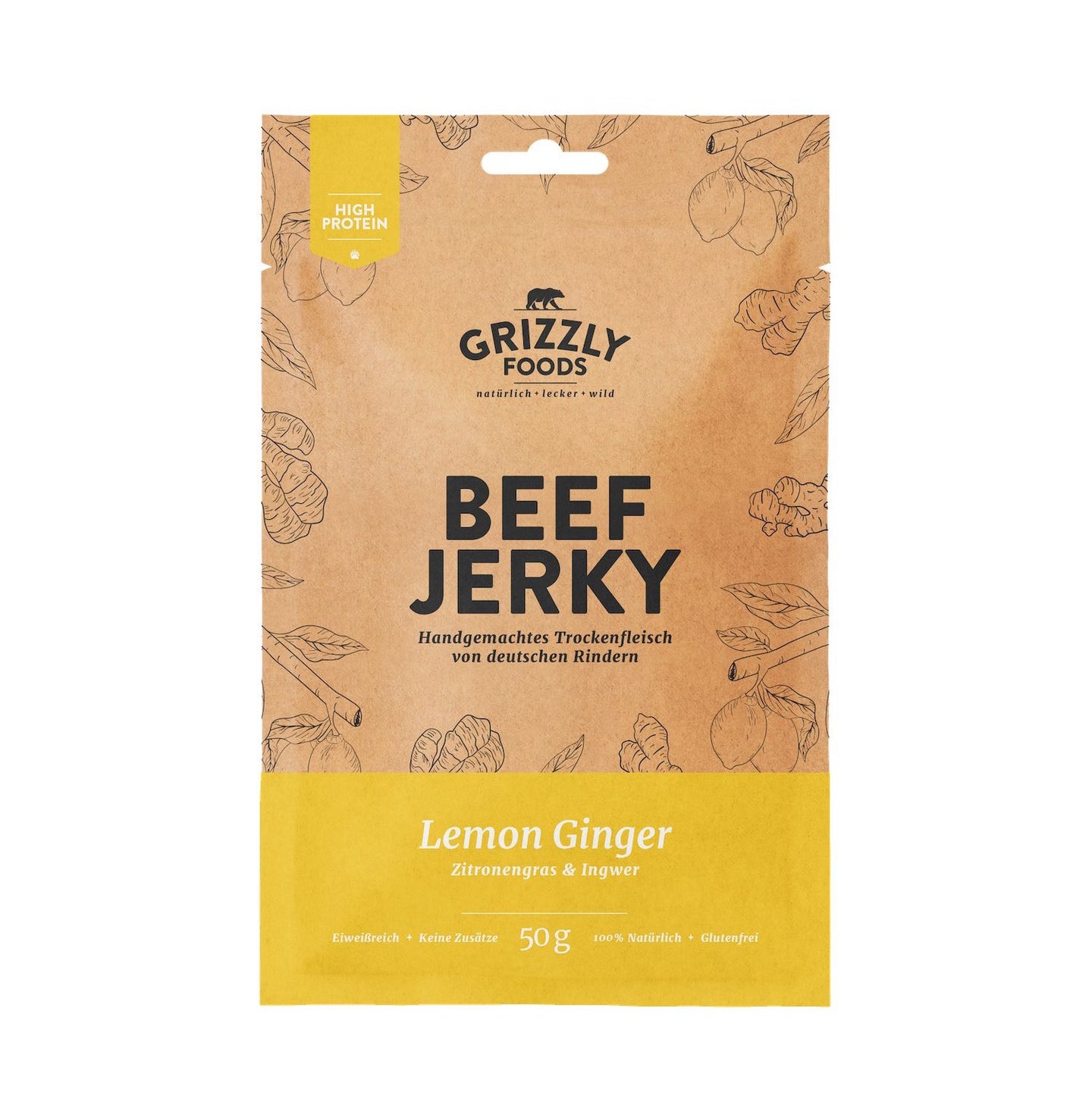 Beef Jerky Lemon Ginger | 50 g