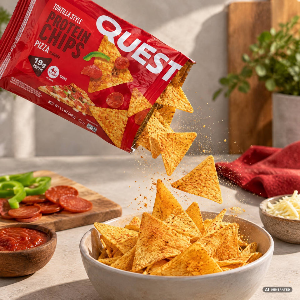 Pizza Protein Chips Tortilla Style  | 8er Maxipack