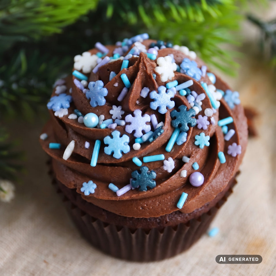 Cupcake mit Streuselmix Frozen Magic