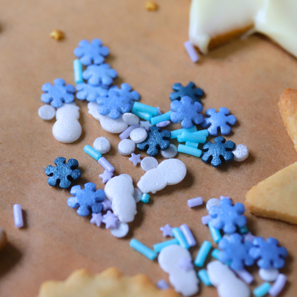 Zuckerfreier Streuselmix Frozen Magic Schneeflocken