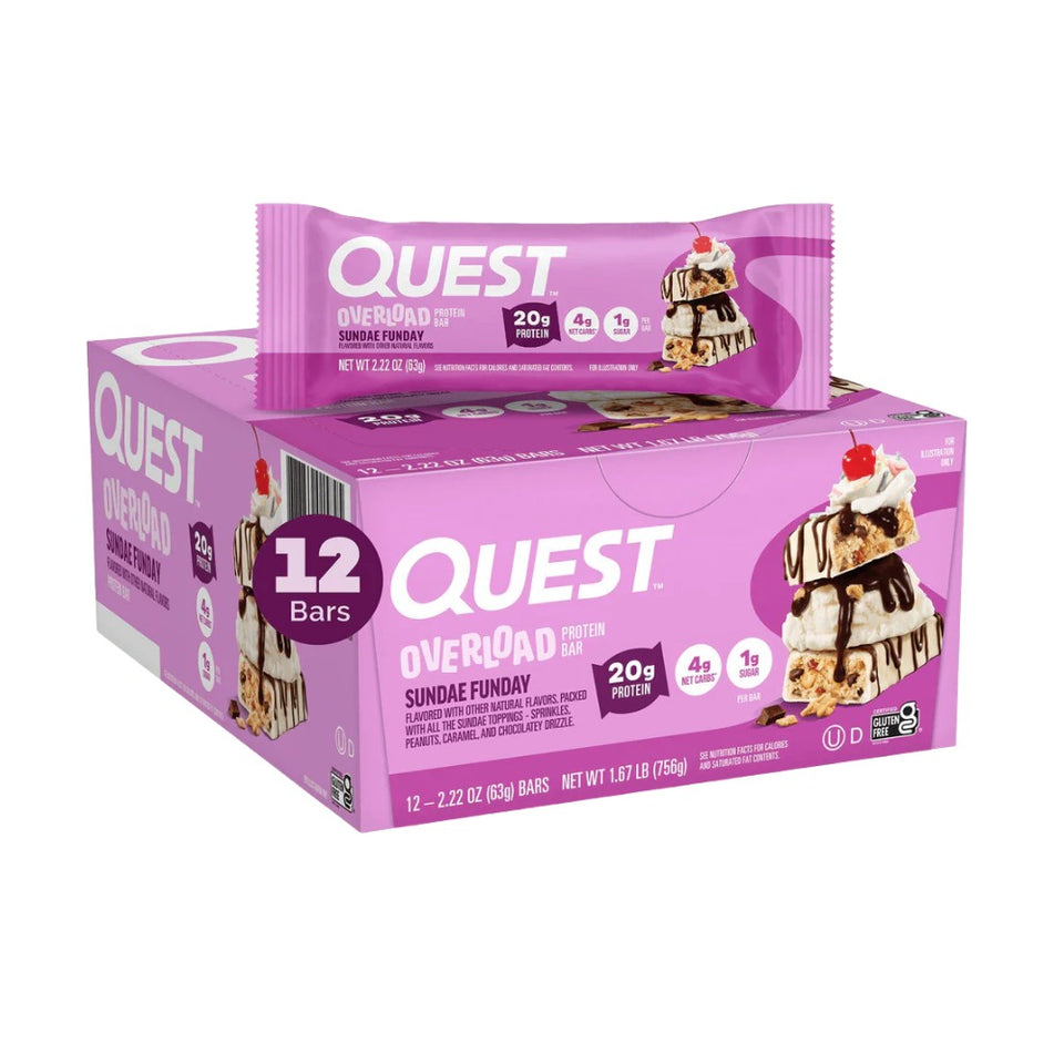 Sundae Funday Overload Quest Proteinriegel | Maxipack mit 12 Stück