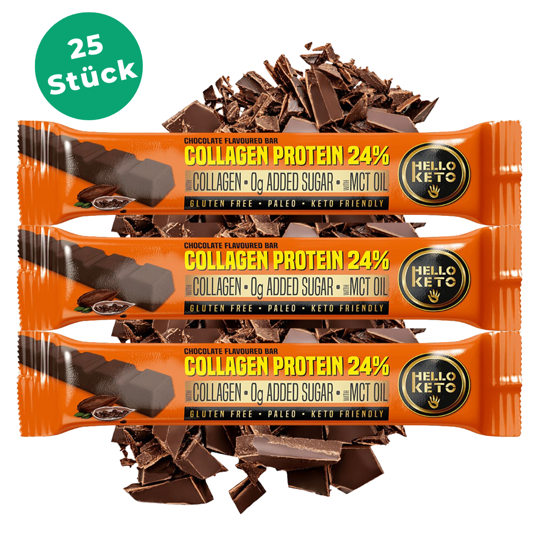 Kollagen Keto Protein Bar | Chocolate 25er Maxipack