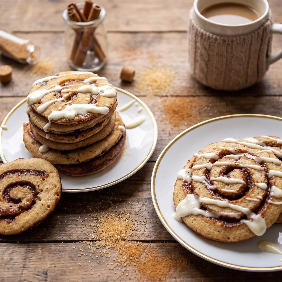Low-Carb & Keto Zimtschnecken Pancakes