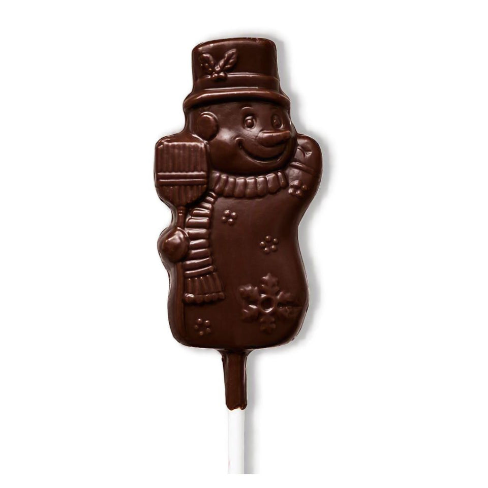Lower-Carb* Schneemann-Schokoladenlolli | Edelbitter
