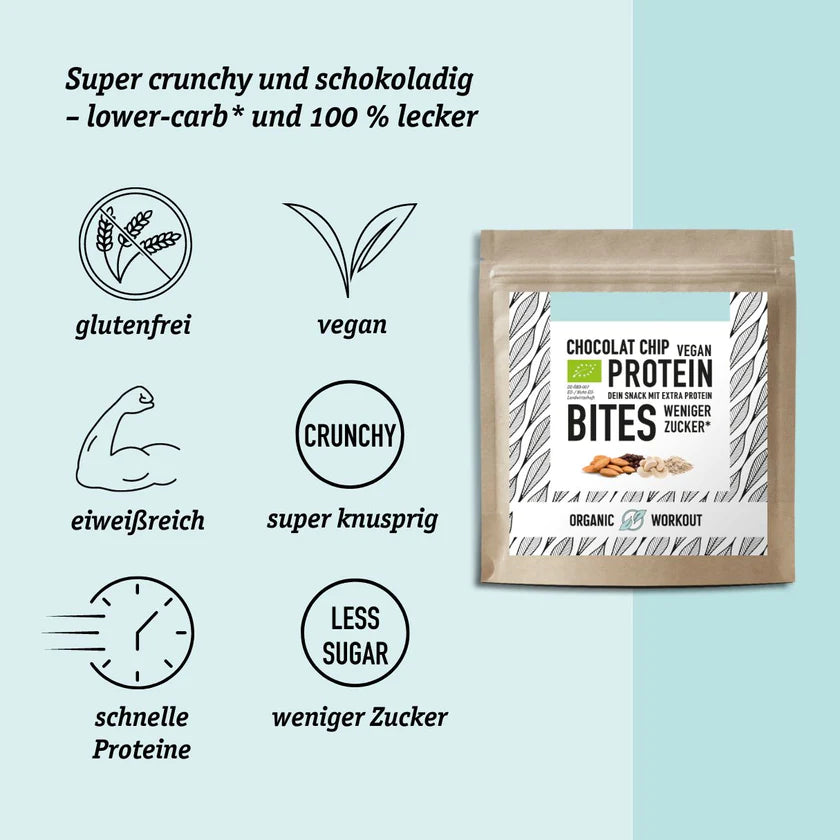 NomNoms Protein Bites | Cookie Dough | Bio | Big Pack 225 g