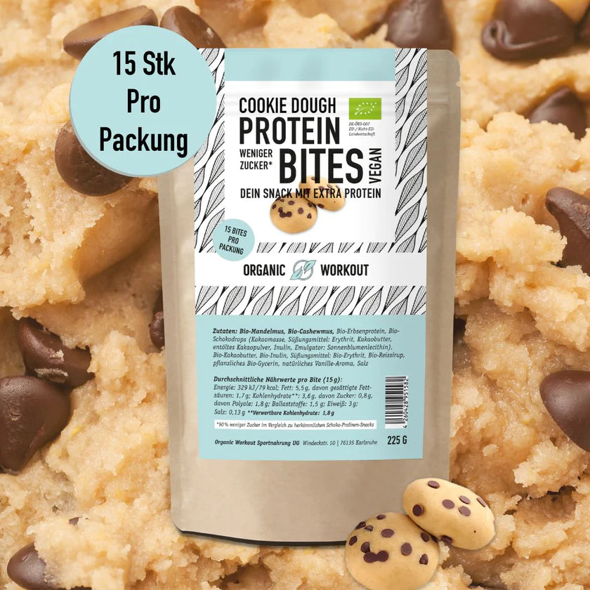 NomNoms Protein Bites | Cookie Dough | Bio | Big Pack 225 g