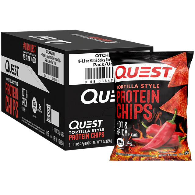 Hot & Spicy Protein Chips Tortilla Style  | 8er Maxipack