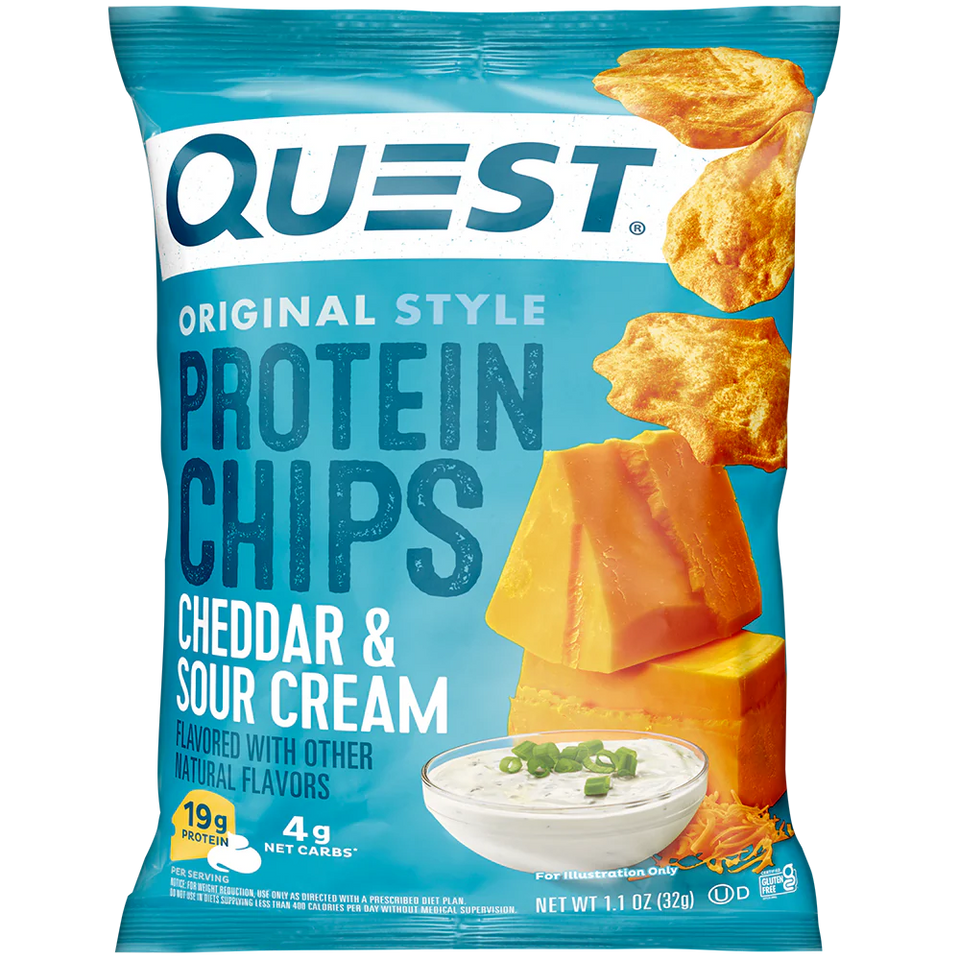 Cheddar & Sour Cream Protein Chips Original Style | 8er Maxipack