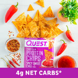 Spicy Sweet Chili Protein Chips Tortilla Style | 8er Maxipack