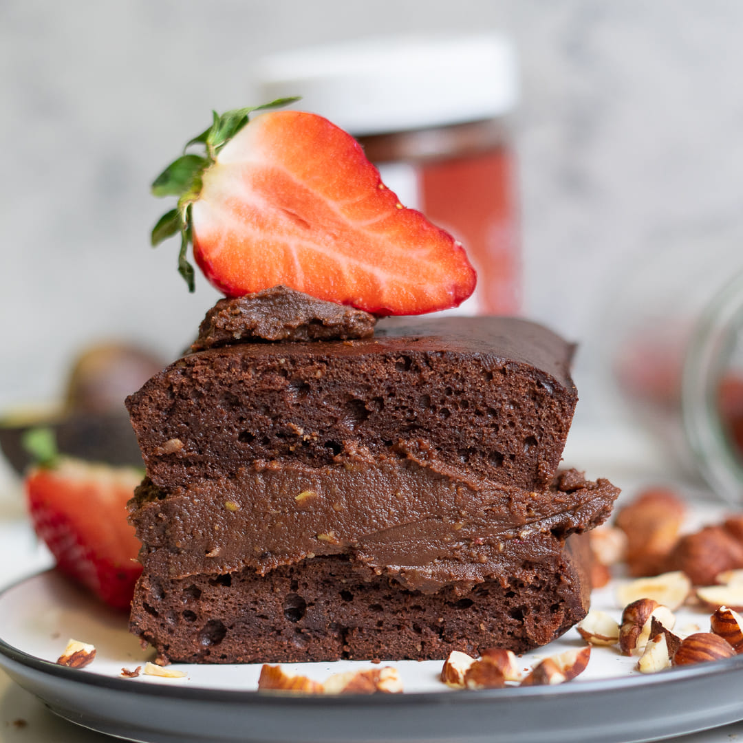 Low-Carb Brownie-Sandwich ohne Mehl und Zucker