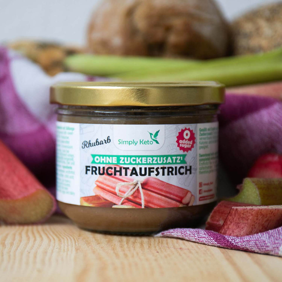 Rhabarber Fruchtaufstrich mit Erythrit 230 g