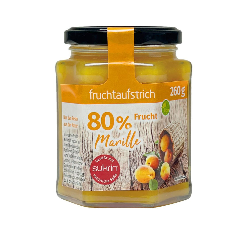 Aprikosen Fruchtaufstrich mit Erythrit & Stevia 260 g