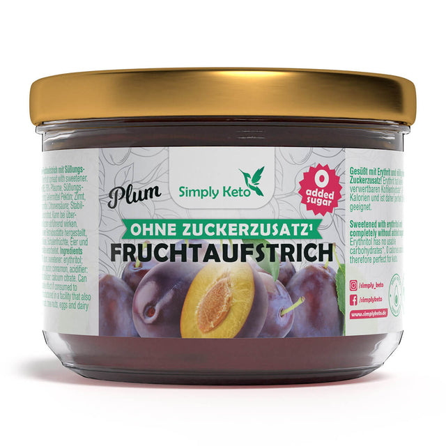 Pflaumen Fruchtaufstrich mit Erythrit 230g