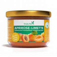 Aprikosen-Limetten Fruchtaufstrich mit Erythrit 230 g