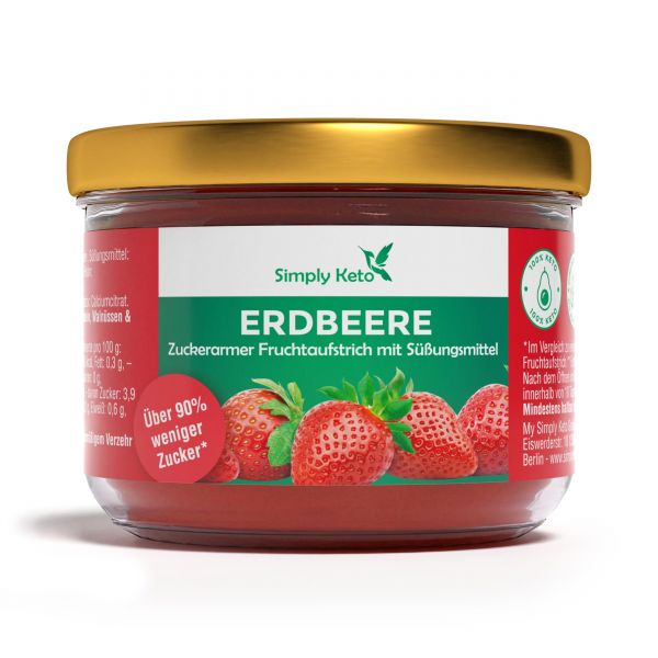 Erdbeer Fruchtaufstrich mit Erythrit 230g
