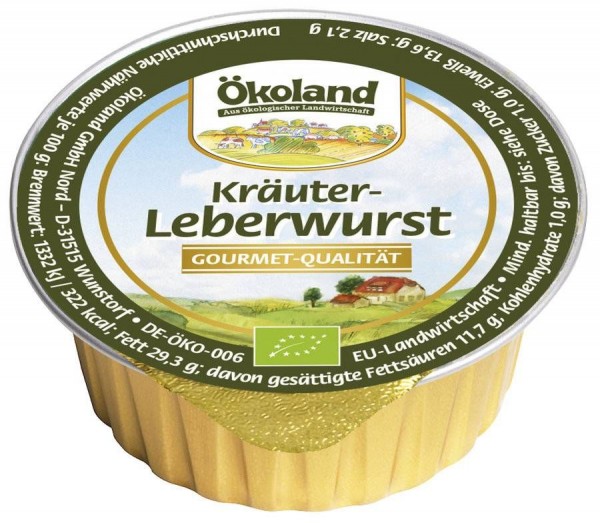 Kräuter-Leberwurst 50g Snack | Bio