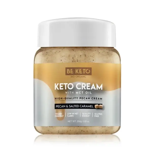 Keto Vegane Pekannuss & Salz-Karamell Creme mit MCT-Öl