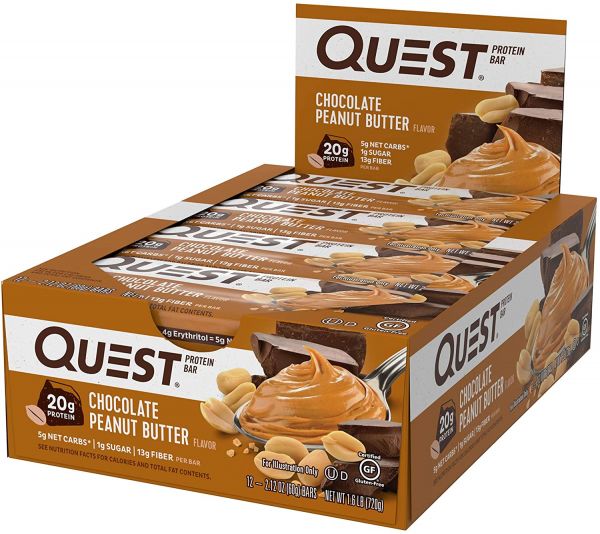 Chocolate Peanut Butter Proteinriegel | Maxipack mit 12 Stück