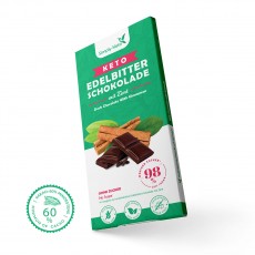 Keto Edelbitter Schokolade mit Zimt | 60% Kakao
